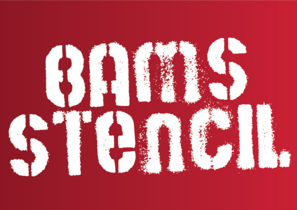 Bams Stencil: A Bold Display Font for Impactful Marketing