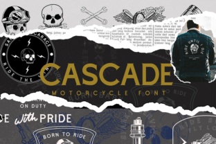 Cascade Motorcycle: A Vintage Display Font for Web Design