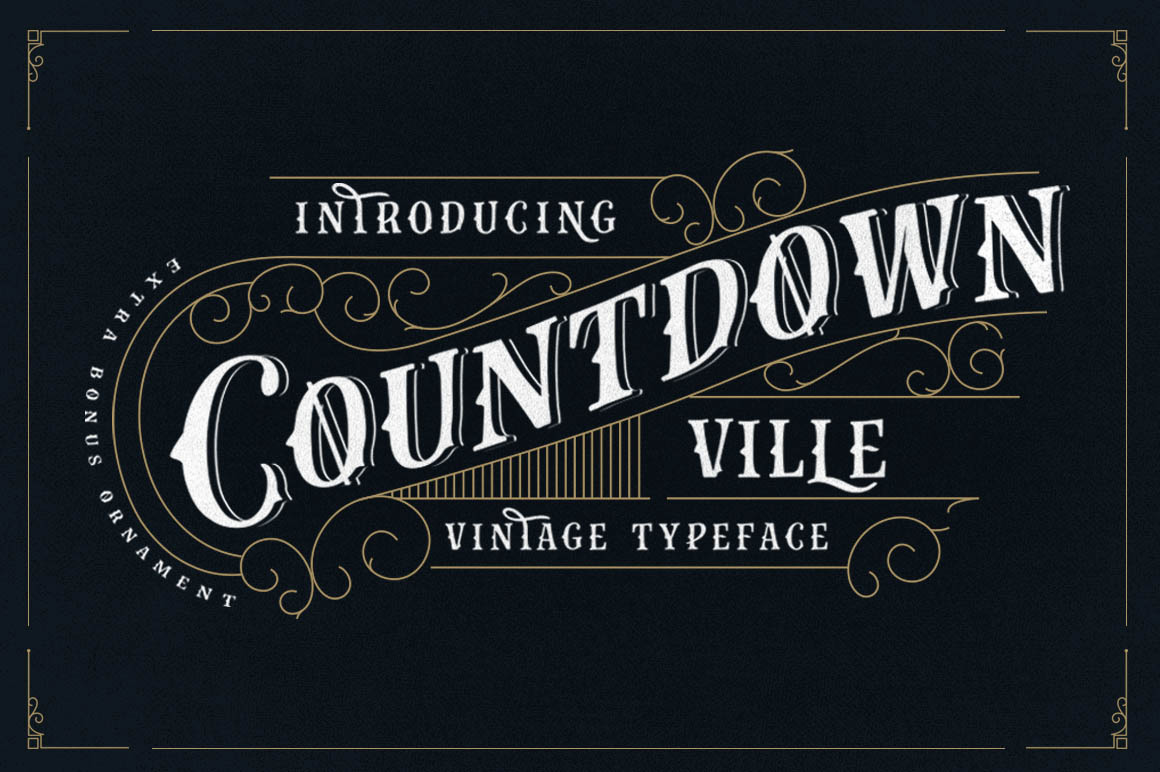 Countdown Ville: A Vintage Display Font for Editorial Design